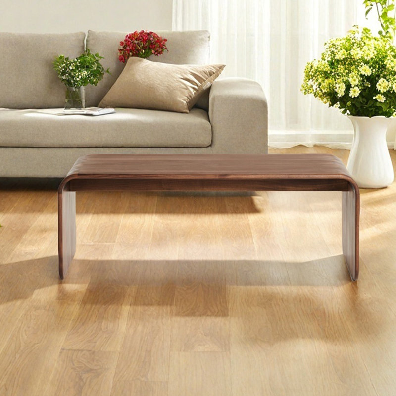 Table basse de salon en noyer noir