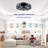 20'' Low Profile Farmhouse Reversible Caged Ceiling Fan with Light Kit and Remote-1650830872
