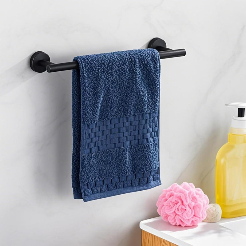 5-Piece Bathroom Hardware Set - Stainless Steel Wall Mounted Towel Bar, Toilet Paper Holder, Towel Ring And Hooks - Modern Durable Bathroom Accessories