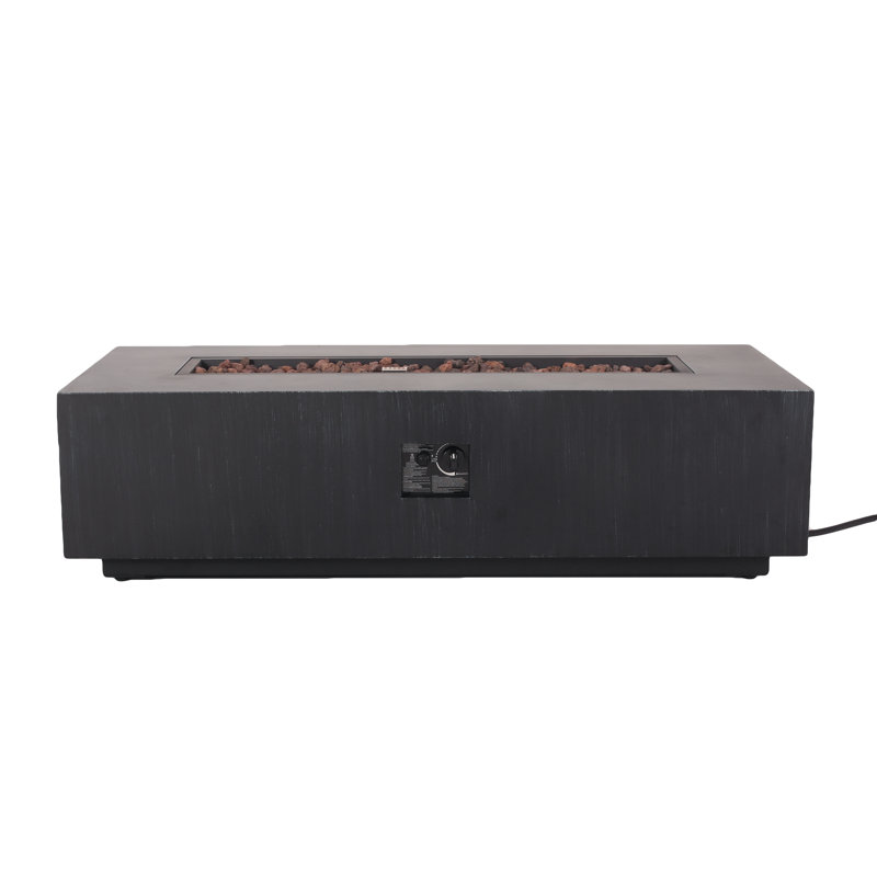 Foyer de table au propane en fer H 15 po x l 55 po Darrall (sans support de réservoir)