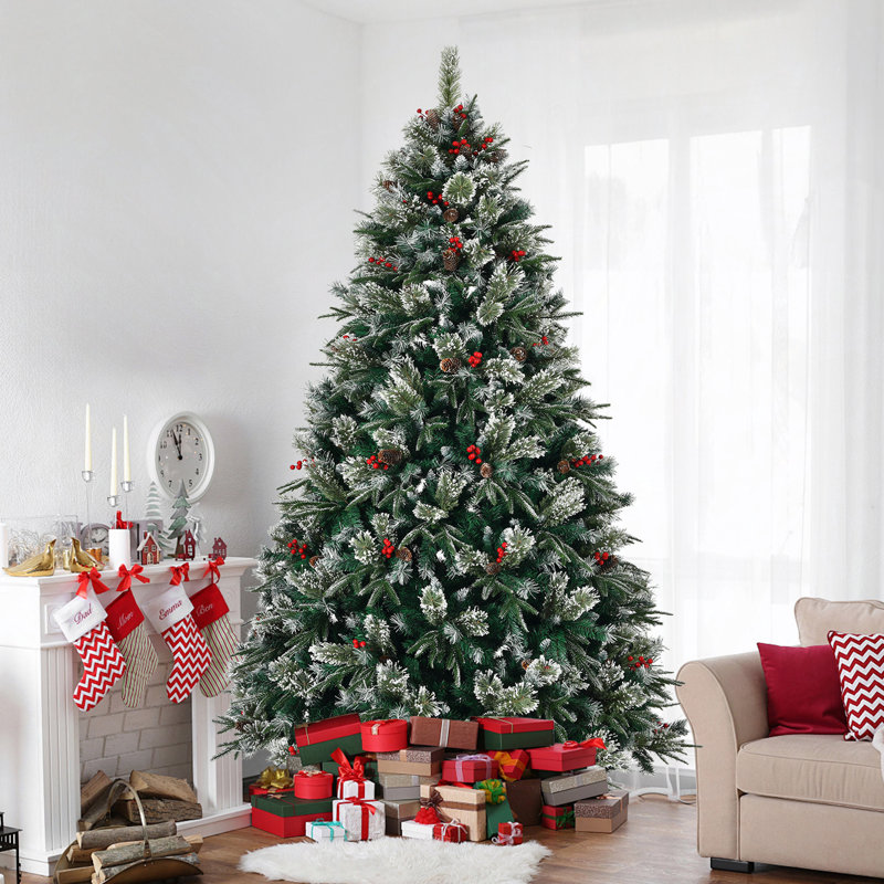 Arbre de Noël artificiel enneigé 8 pi