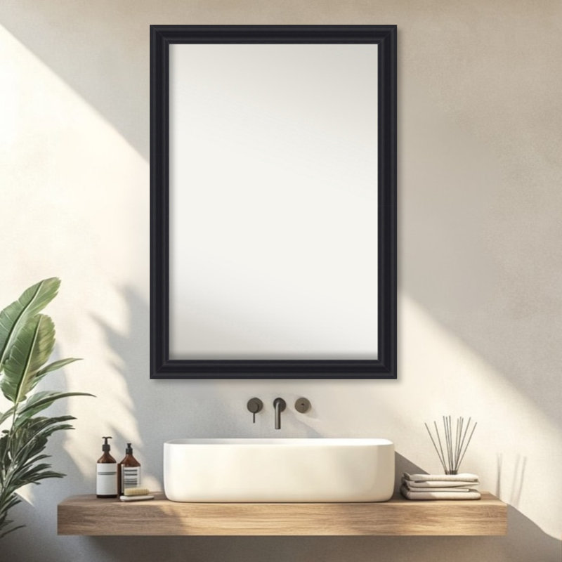 Miroir mural de salle de bain Dalat, 27,75 po x 39,75 po, Cerisier