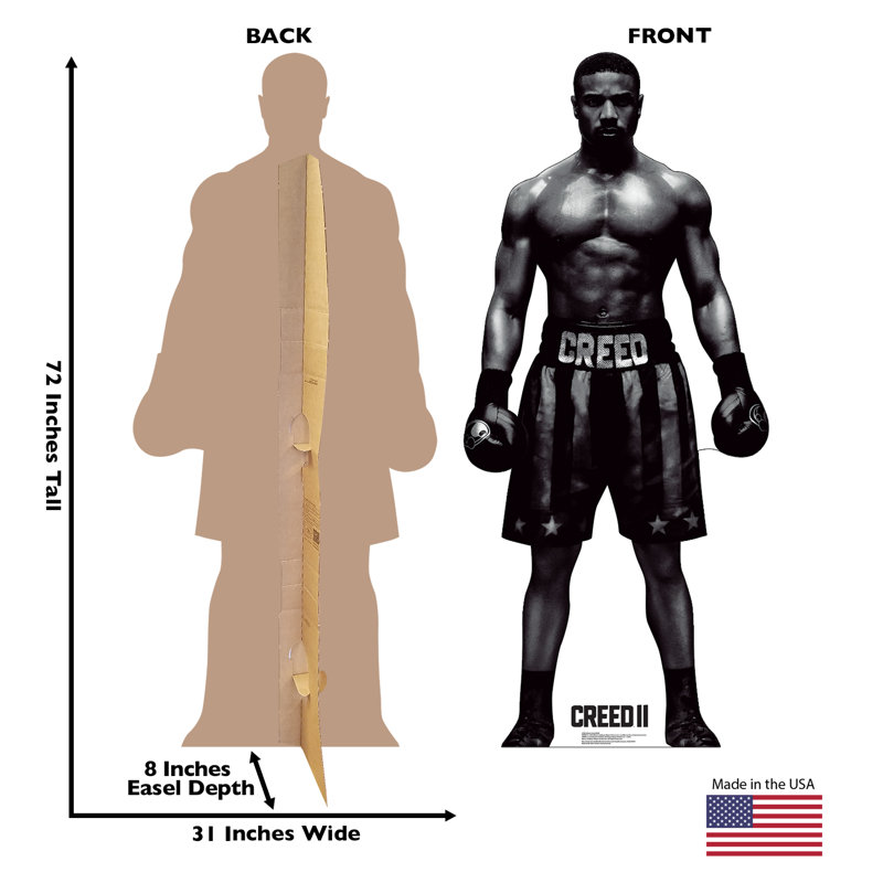 Adonis Creed II Life-Size Black and White Cardboard Standup