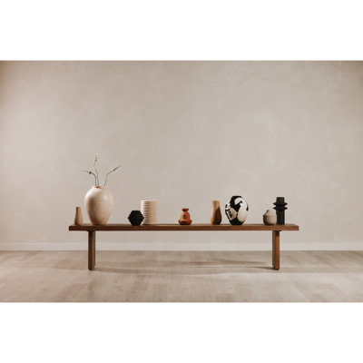 Cognac Solid Wood Bench