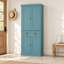 Armoire de cuisine de 172 cm de hauteur avec 4 tiroirs, salle à manger - Bleu lac-159761588
