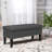Linen Blend Upholstered Storage Bench