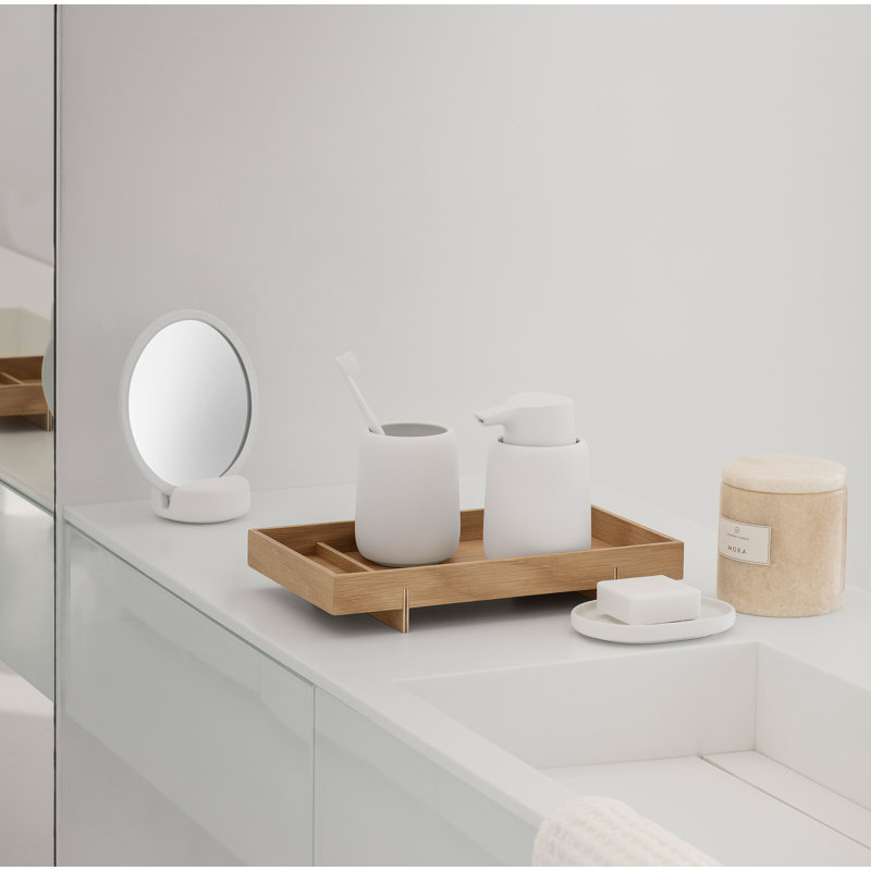 Plateau en bois franc Abento, H 3,34 po x l 19,68 po x P 11,81 po, Naturel