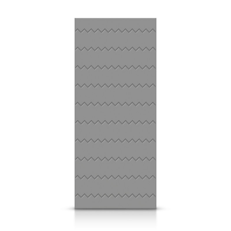 Porte standard à panneaux en bois, Gris clair, 42 po x 96 po