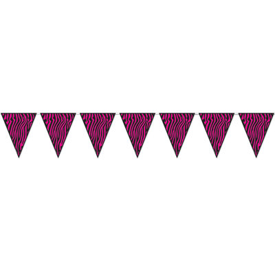 Zebra Print Pennant Banner