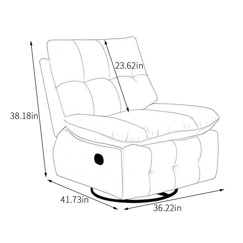 Fauteuil inclinable polyvalent à haute résilience, Bleu clair