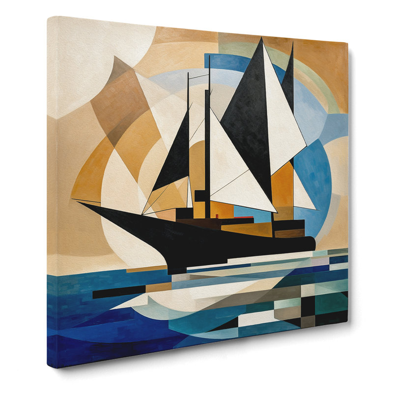 Ship on the Ocean Suprematism No.6 - Wrapped Canvas, 35cm H x 35cm W x 3cm D