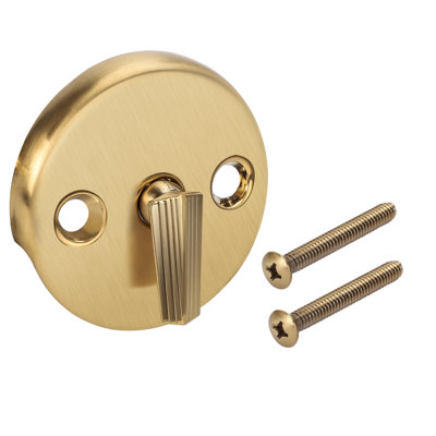 Ensemble de conversion pour ensemble de garniture de drain de baignoire à trois trous pour plaque de trop-plein remplacement de filetage grossier universel doré brossé