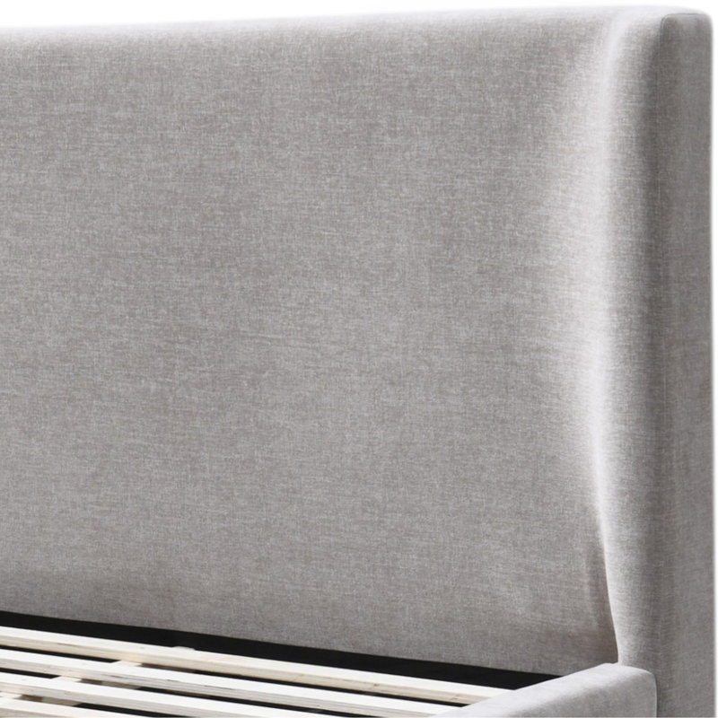 Melbourne Gray Chenille Queen Bed