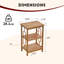 Table de chevet à 3 niveaux de style industriel (ensemble de 2) - Disponible en finitions noire, dorée et blanche-887331947