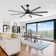 Brixham 76" 8- Blade LED Smart Chandelier Ceiling Fan with Remote Control and Light Kit Included