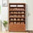 8 Tiers 36 Pairs Bamboo Shoe Rack Organizer Cabinet with Flip Doors Storage Stand for Living Room
