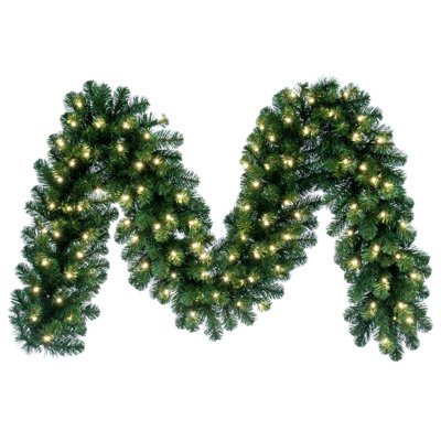 Guirlande de Noël artificielle verte 9 pi x 14 po Grand Teton