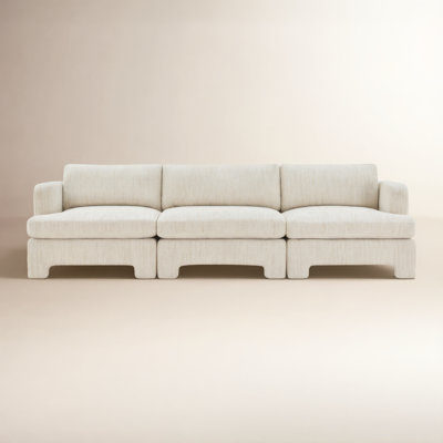 Jolie 116" 3-Piece Upholstered Modular Sectional Sofa