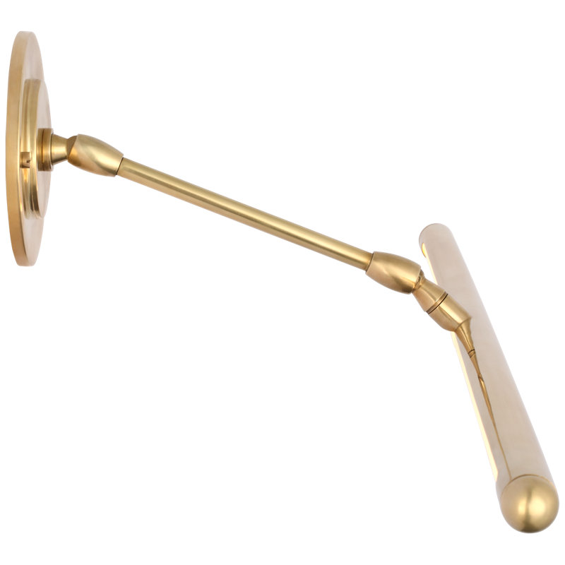 Emery LED Wall Mounted Picture Light By Amber Lewis, Hand Rubbed Antique Brass