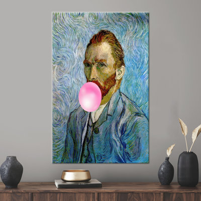 Art mural sur toile rose Van Gogh