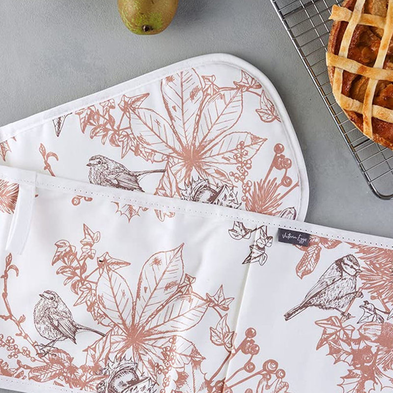 Victoria Eggs Autumn Garden Cotton Oven Glove 18 x 82cm