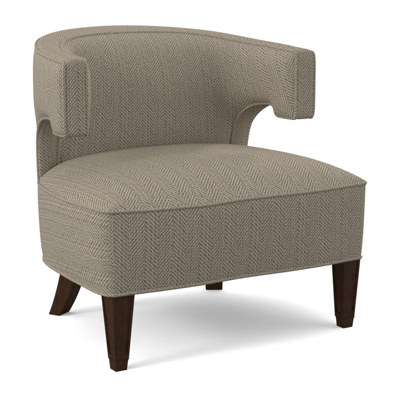 Laurel Barrel Chair, American Walnut, Sunny Linen