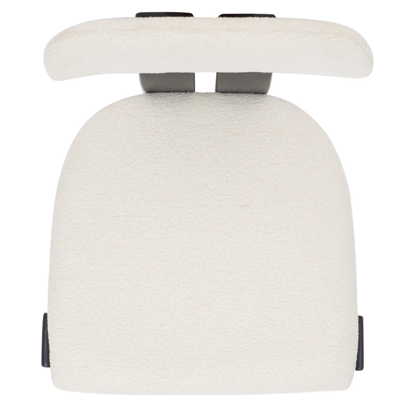 Cayde Boucle Dining Chair, Cream, Black