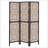 Tan And Cappuccino Circle Pattern 3-Panel Folding Screen, Perfect For Transitional Spaces And Exotic Charm