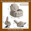 Fauteuil inclinable électrique avec chauffage et massage - Télécommande, chargement USB, rangement latéral-695605884