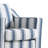 Bronnen Big And Wide Upholstered Striped Navy Cushion Swivel Armchair with Removable Back and Seat Cushion-114627578