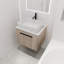 Ensemble de meuble-lavabo flottant 24 po avec lavabo en céramique 24 po. Ensemble de meuble-lavabo mural en chêne blanc
