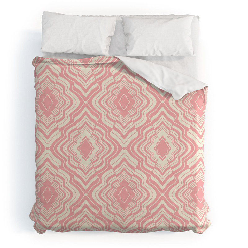 Housse de couette standard en coton rose Jenean Morrison, Housse de couette pour très grand lit