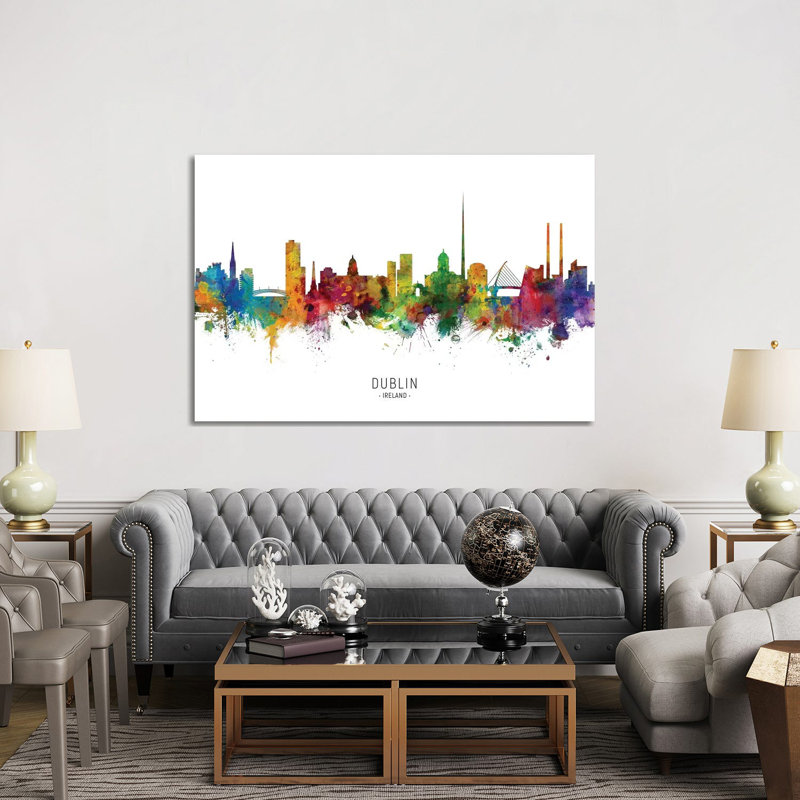 Dublin Ireland Skyline by Michael Tompsett - Wrapped Canvas Print, 152.5 cm H x 101.5 cm W