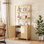 Oak 2-Door 6-Shelf Display Cabinet-1500462058