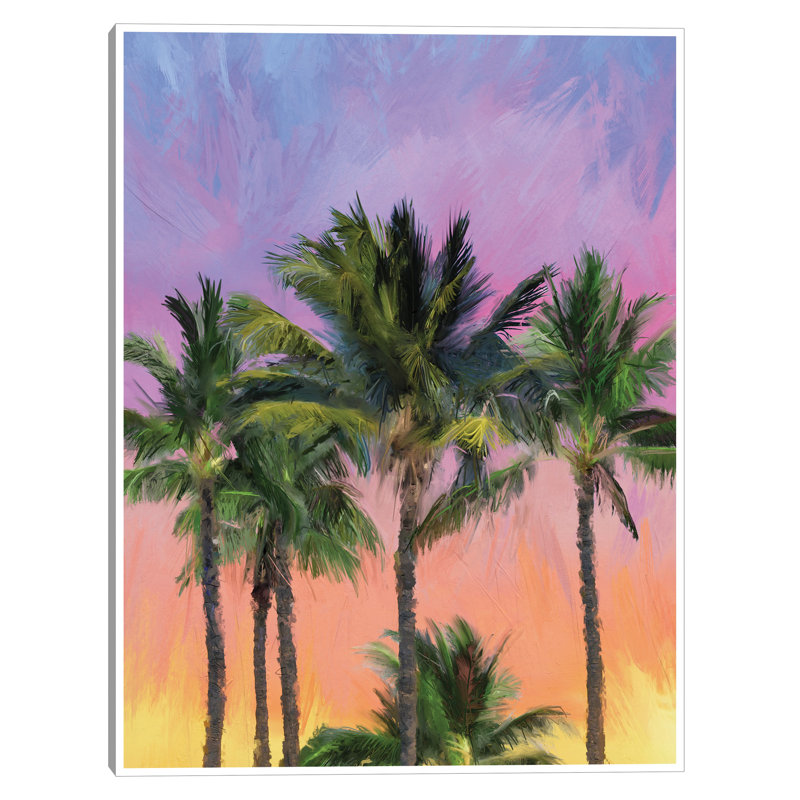 Sorbet Sunset 43" x 43" Multicolor Canvas Art Print