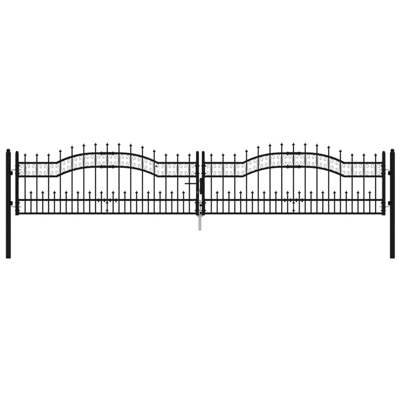 Chamya Black Metal Gate, 47.24cm H x 159.84cm W