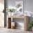 63" Modern Fluted Console Table, Narrow Entryway & Sofa Table With Marble-Pattern Top For Living Room Hallway Foyer-922883972