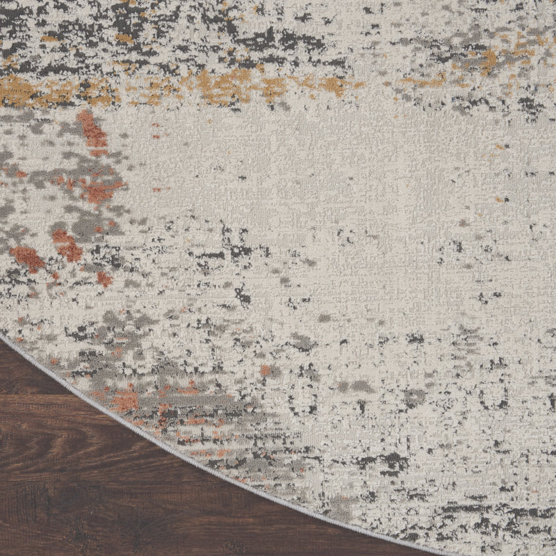 Abstract Indoor Rug, Round 5'