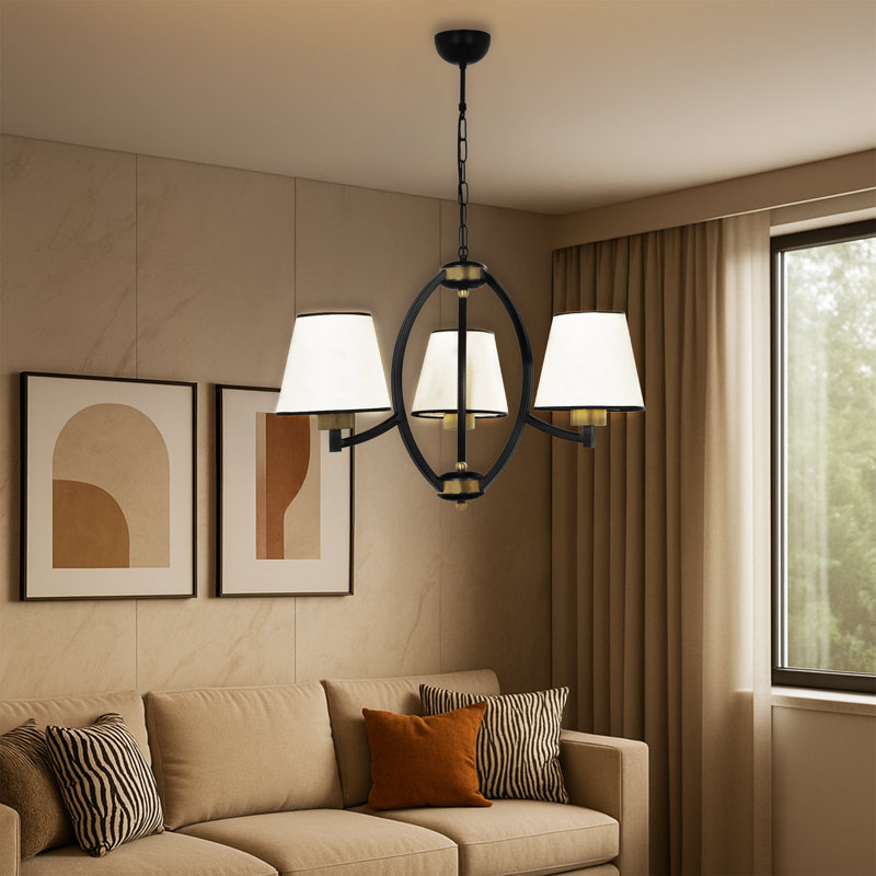 Lustre traditionnel / classique à hauteur réglable 3 lumières