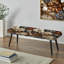 Banc noir rembourré Botanical-135315999