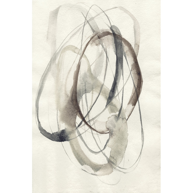 Spiral Hoops II by Jennifer Goldberger - Painting on Canvas, 122cm H x 81cm W, Wrapped Canvas