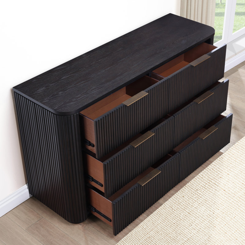 Commode en bois 65 po Kher Jinn, Espresso brun