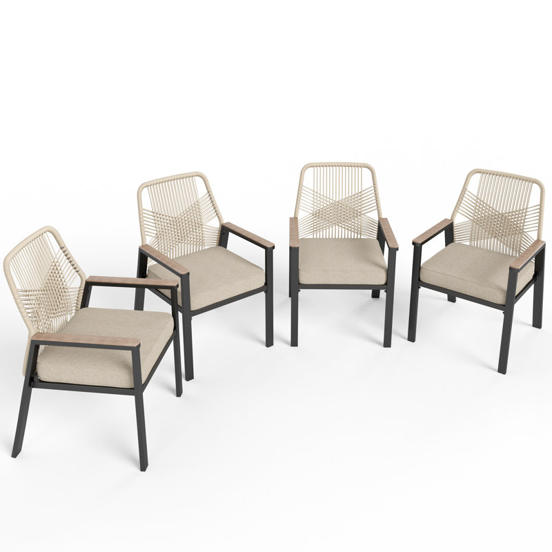 Outdoor Dining Armchair With Cushion