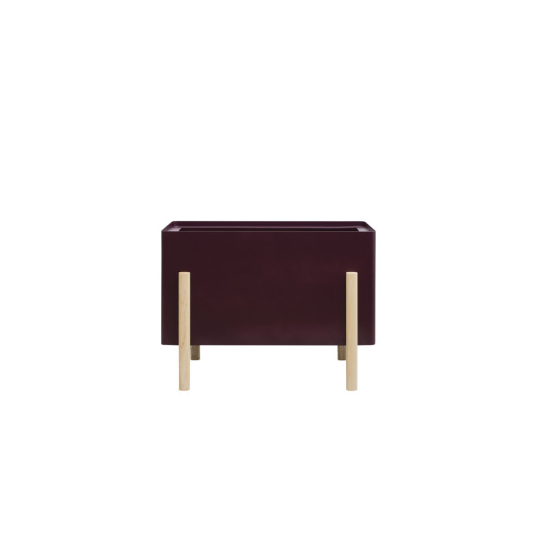 Koby Metal Planter Box, Bordeaux
