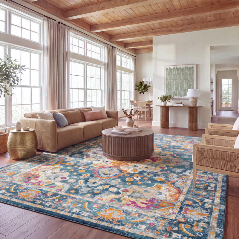Christa Oriental Indoor Rug, Round 9'