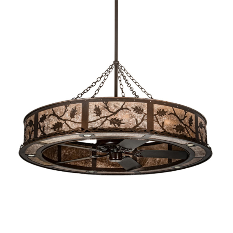 Oak Leaf Downrod Ceiling Fan