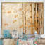 Décoration murale en bambou bleu et or Zen_106589-95900625-95900629