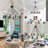 Farmhouse 10-Light Chandelier 32" Rustic Candle