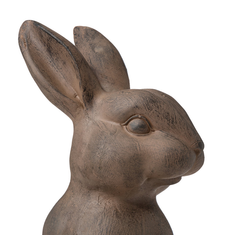 Statue de jardin lapin debout 22,75 po Zachary, Brun