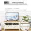 Meuble télé d'angle avec support et compartiment de rangement ouvert pour le salon Homcom